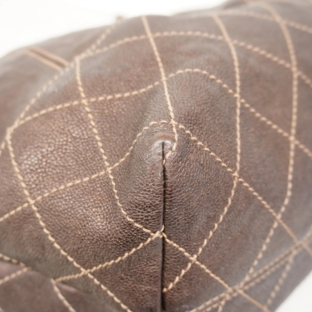CHANEL Brown Leather Tote Bag - Picture 6 of 9